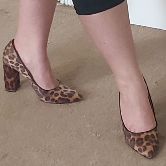 NEW Nine West pointed toe leopard heels - Picture 5 of 5